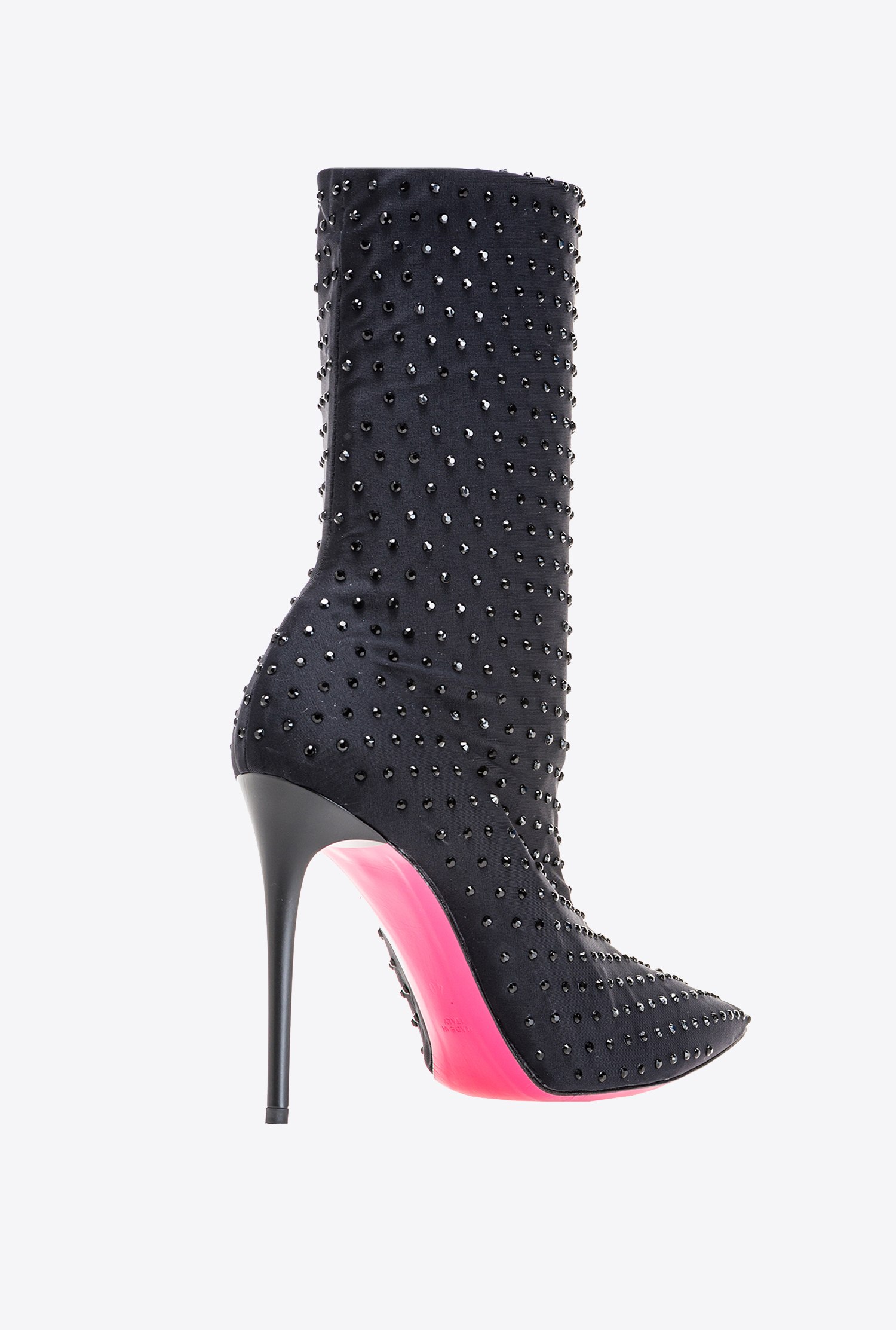 distinctive fashion Knit ankle boots with rhinestones-,$32.30